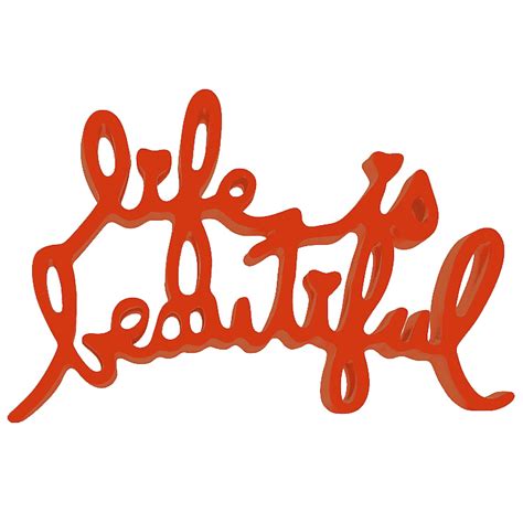 MR BRAINWASH LIFE IS BEAUTIFUL SCULPTURE (Orange)