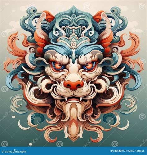 Chinese Mythological Animal Stock Illustration - Illustration of ...