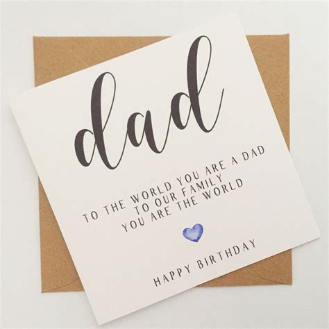 Dad Birthday Card Happy Birthday Card Dad Birthday Card for - Etsy UK