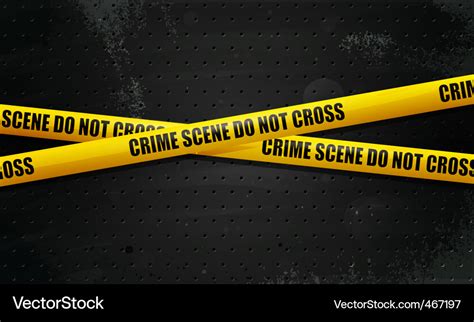 Crime scene tape on black Royalty Free Vector Image