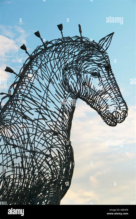 Easterhouse, Glasgow, Scotland. The Heavy Horse by sculpture Andy Scott ...