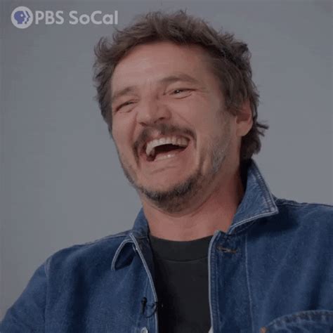 Pedro Pascal Laughing GIF by PBS SoCal - Find & Share on GIPHY