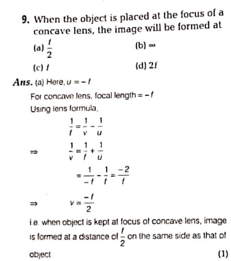 Diverging Lens Equation