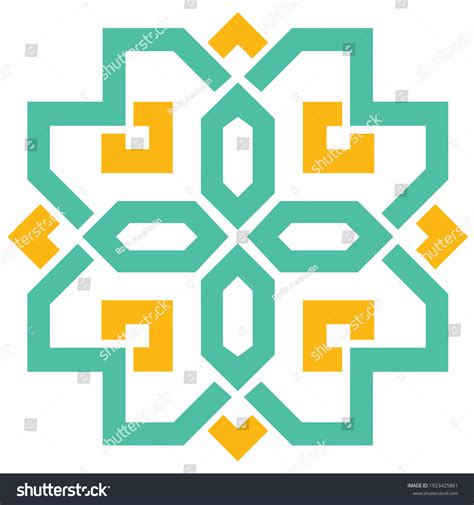 Vector Illustration Islamic Style Geometric Logo Stock Vector (Royalty ...