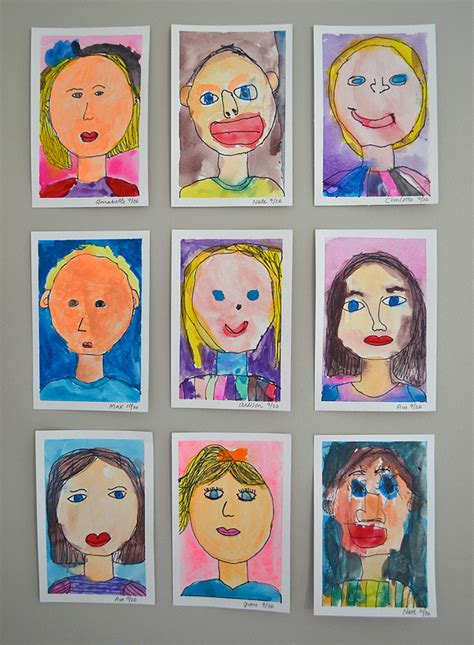 Kids paint mini self portraits, and parents learn what their artistic ...