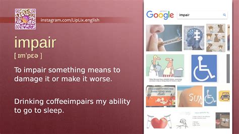 Impair : C2 level english vocabulary lesson, www.LipLix.com - YouTube