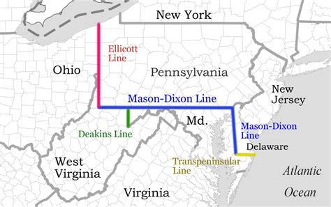 Full Map Of The Mason Dixon Line Map