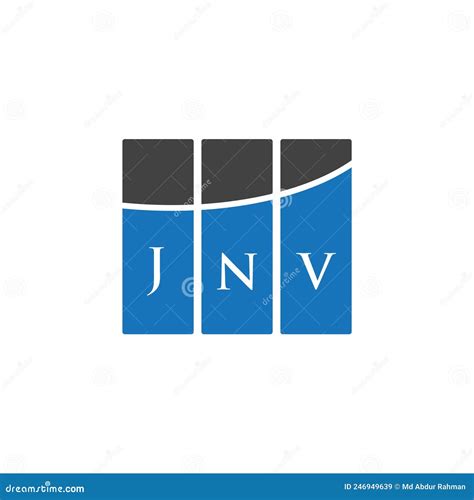 JNV Letter Logo Design on WHITE Background. JNV Creative Initials ...