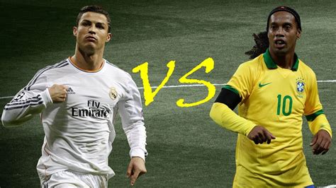 Ronaldinho VS Cristiano Ronaldo Splendid Dribbling Skills & Goals mix ...