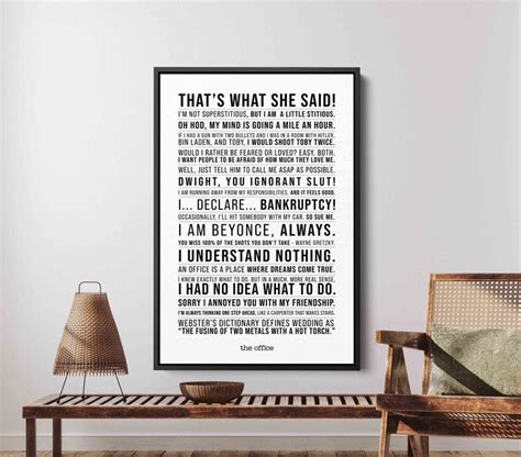 The Office TV Show Quotes Canvas the Office TV Quote Poster - Etsy