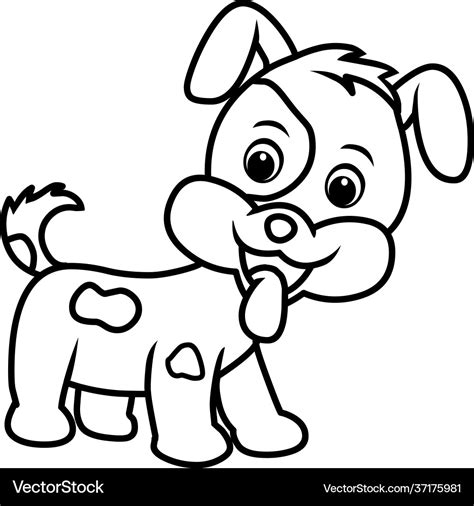 Dog Clipart Coloring Page