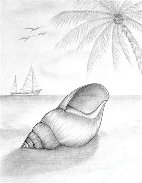 Seashore Sketches at PaintingValley.com | Explore collection of ...