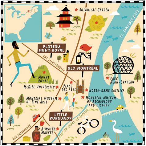 Portfolio | Montreal travel, Illustrated map, Montreal