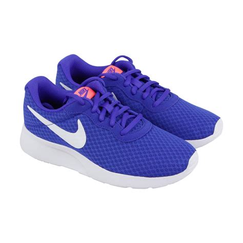 Nike - Nike Tanjun Womens Blue Mesh Athletic Lace Up Running Shoes ...