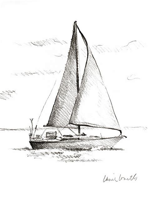 Coastal Boat Sketch I Drawing by Lanie Loreth - Pixels