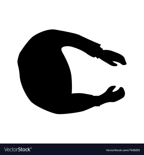 People silhouette View from above Royalty Free Vector Image