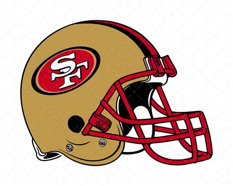 San Francisco 49ers Helmet Logo Png NFL Football Team Png SF | Etsy