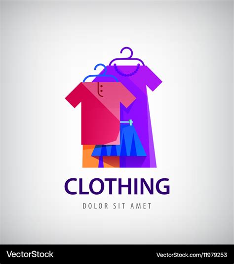 Clothing logo online shop fashion icon Royalty Free Vector