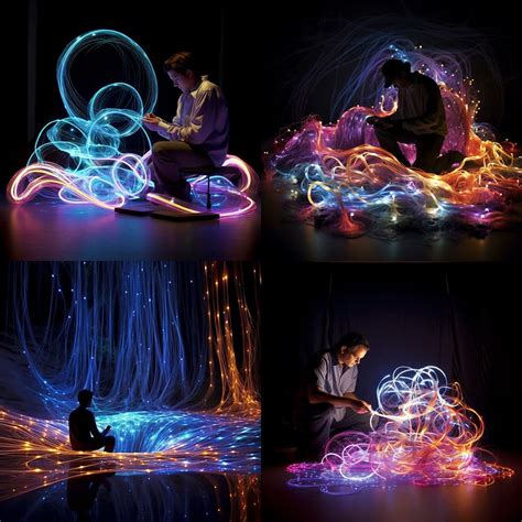 Fiber Optic Light Painting AI Art Style: A Dazzling Display of ...