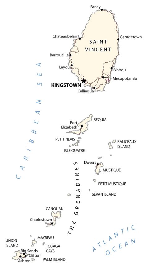 St. Vincent and Grenadines Map - GIS Geography