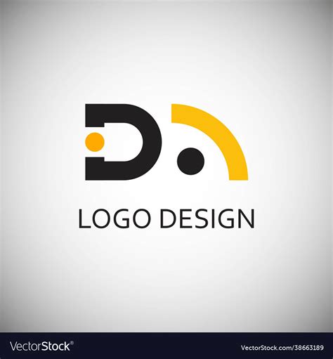 Da letter for simple logo design Royalty Free Vector Image