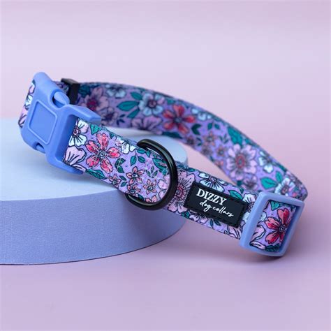 Lilac Floral Dog Collar | Value Range Dog Collar – Dizzy Dog Collars