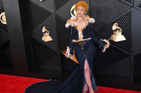 Ice Spice Wears Custom Baby Phat at 2024 Grammys | Complex