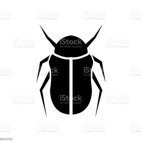 Beetle Icon Logo Isolated On White Background Stock Illustration ...