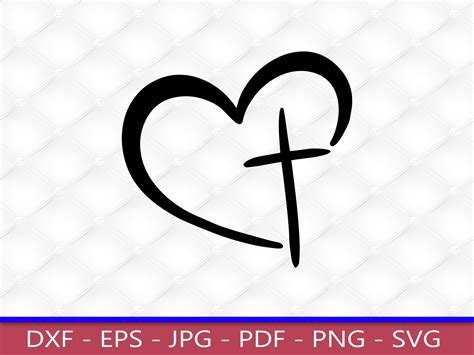 Heart, Cross, SVG, PNG, Clipart - Etsy Australia