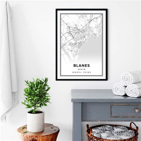 Map of Blanes Map of Spain Blanes Map Print Blanes | Etsy