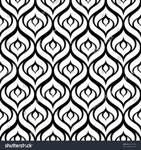 Seamless Black White Vector Pattern Stock Vector (Royalty Free ...