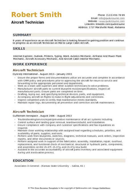 Aviation Mechanic Resume - newprojectsinchandigarh