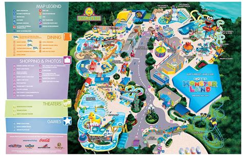 Sesame Place map | Theme park map, Road trip with kids, Family vacation ...