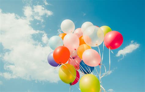 Wallpaper Summer, The Sky, The Sun, Happiness, Balloons - Colorful ...