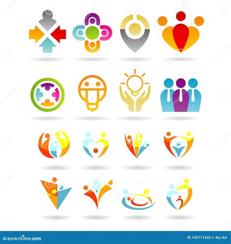 Set of Family Entrepreneur Logo Design Vector Stock Vector ...