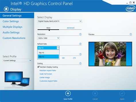 How to set +60Hz refresh rate with an Intel CPU? - Super User