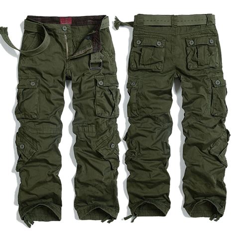 Mens Army Green Cargo Hiking Pants CW100016