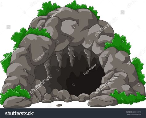 Cartoon Cave Stalactites Stock Vector (Royalty Free) 690516019 ...