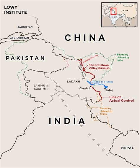 Nepal Ladakh Area Map