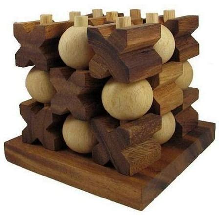 Tic-Tac-Toe 3D - Strategy Wooden Game - Walmart.com