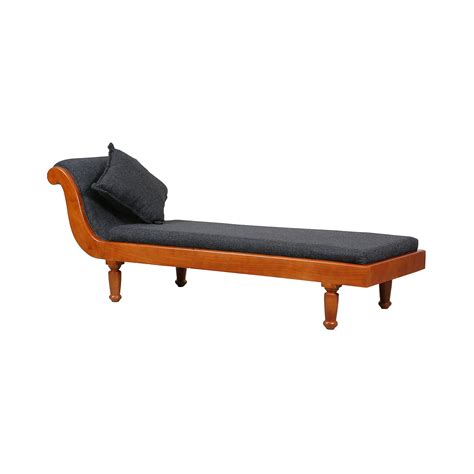 Nom Diwan Cot Teak Wood Chaise Lounger - BuzPick - Online Furniture Store