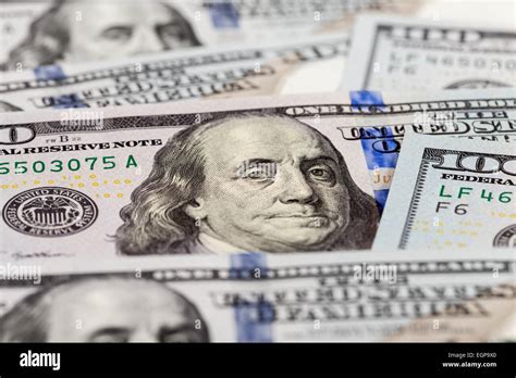 Benjamin Franklin portrait from 100 dollars banknote Stock Photo - Alamy