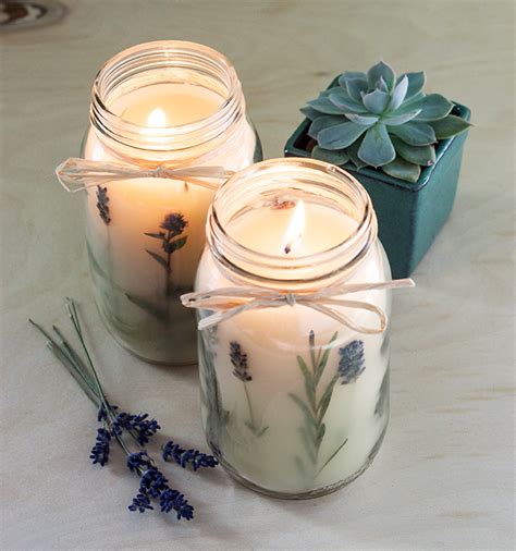 DIY: Pressed Herb Candles