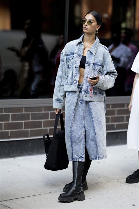 The Return of the Long Denim Skirt Has Been Confirmed at New York ...