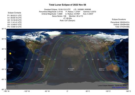 USA, Mexico, Australia, French Antilles, India - Total Lunar Eclipse of ...