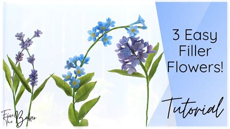 Easy Filler Flower Tutorials ⎸How to Make Sugar Flowers ⎸Lavender ...