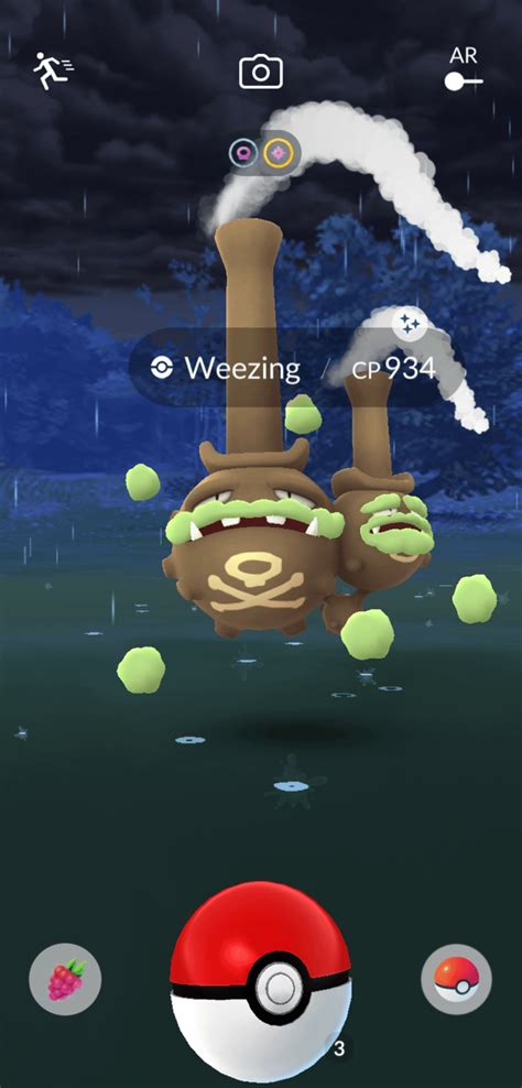 Shiny galarian Weezing from Glittering garden research : r/TheSilphRoad