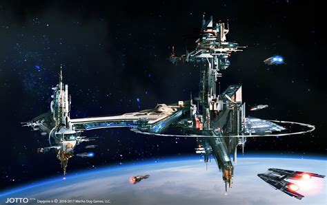 Beautiful Space Station Concept Art