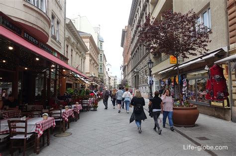 Vaci street, Budapest (Vaci utca) - main tourist street of the city