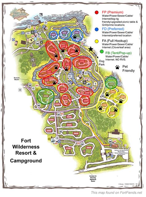 Fort Wilderness Site Classification Map - General Camping Discussion ...